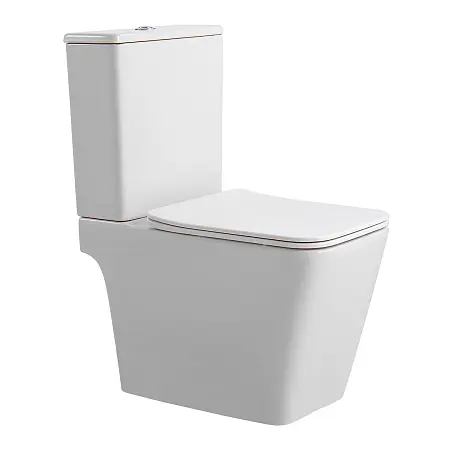 Унитаз напольный с бачком безободковый с быстросъемным сиденьем микролифт Azario Бризо AZ-2905T