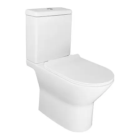 Унитаз-компакт Azario Монс 380х650х790 напольный, безободковый, с быстросъемным сиденьем микролифт (AZ-76004)