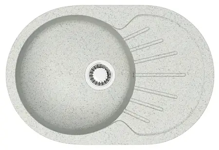 Кухонная мойка AZARIO Flora 730x450x215 искусственный мрамор, цвет светло серый (CS00079916)
