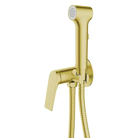 Гигиенический душ Azario Lursy со смесителем, скрытый монтаж, шланг 150 см, золото матовое (AZ-KFX49MG)