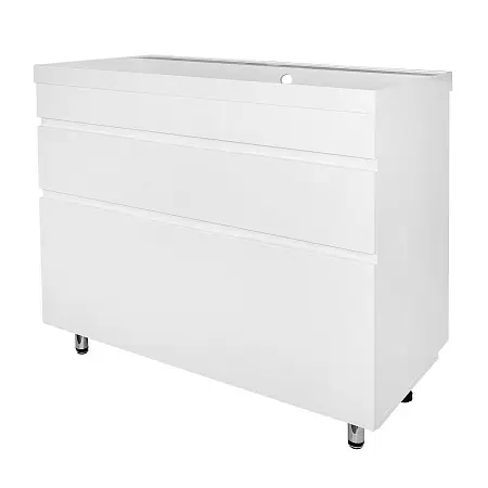 Комплект Azario Тумба Эстима 80/2Н 795х447х850 напольная, с раковиной Астория 80, белый глянцевый (CS00094596)