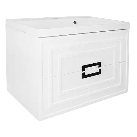 Комплект Тумба Azario ARMARIO 70/2 700х450х585 подвесная, с раковиной CLASSIK 70, белый глянцевый (CS00096970)