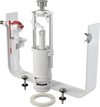 Сливная арматура Alcaplast, со стоп кнопкой, боковой подвод, подключение 3/8'', кнопка хром (SA2000K 3/8" CHROM)