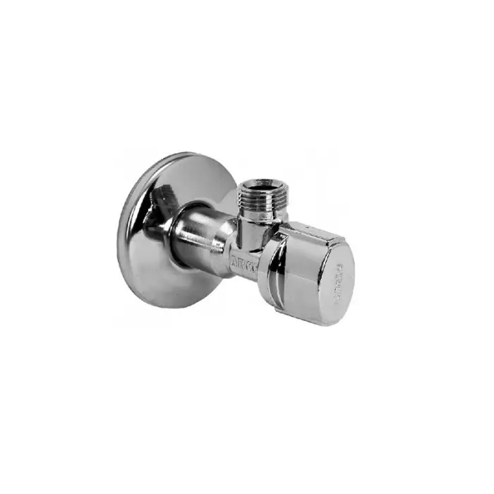 Угловой кран для бытового водоснабжения ARCO 1/2"x3/8", латунь хромированная