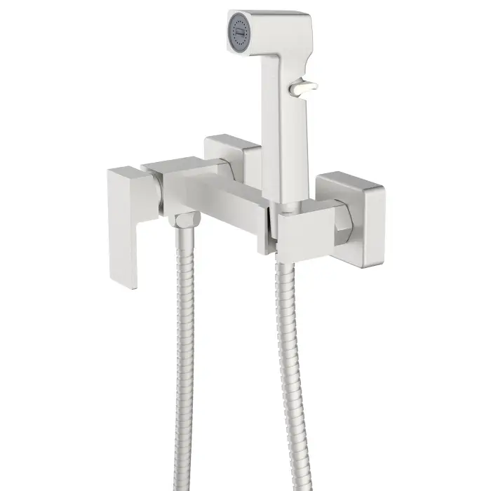 Гигиенический душ Azario Seyne со смесителем, керамический картридж, шланг 150 см, сатин (AZ-KFX05BN)