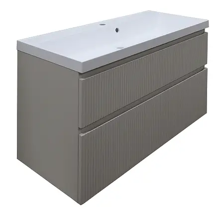 Комплект Тумба Azario Viola 100/2 1000х450х650 подвесная, с раковиной Астория 100, бежевый (CS00097150)