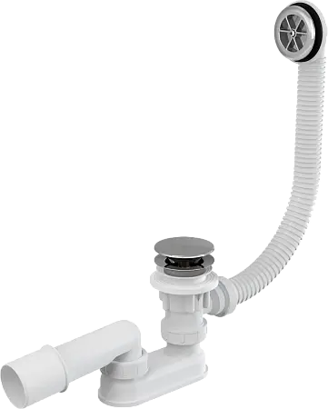 Слив-перелив Alcadrain  для ванны, click/clack, хром (A505CRM)