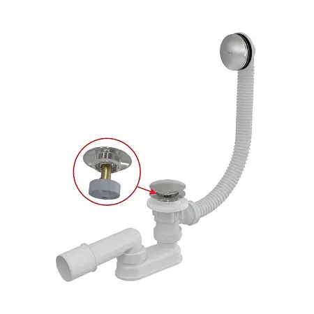 Слив-перелив Alcadrain для ванны, click/clack, хром (A504CKM)