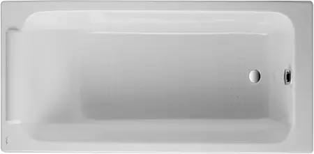 Ванна чугунная Jacob Delafon PARALLEL 150x70 см с антискользящим покрытием, без отверстий для ручек, без ножек, белая (E2946-00)