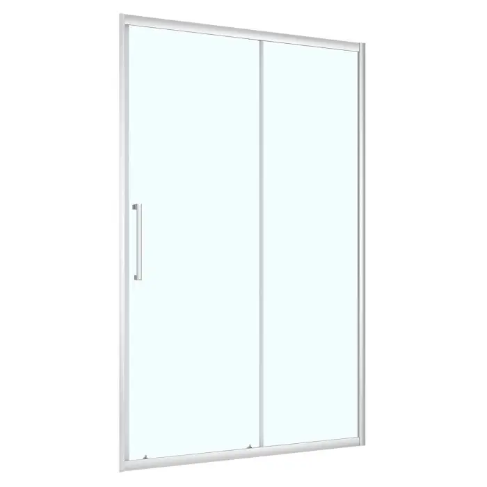 Душевая дверь Loranto 110x190 раздвижная, универсальная, прозрачное стекло 6 мм, профиль хром (CS-AB03C-110)