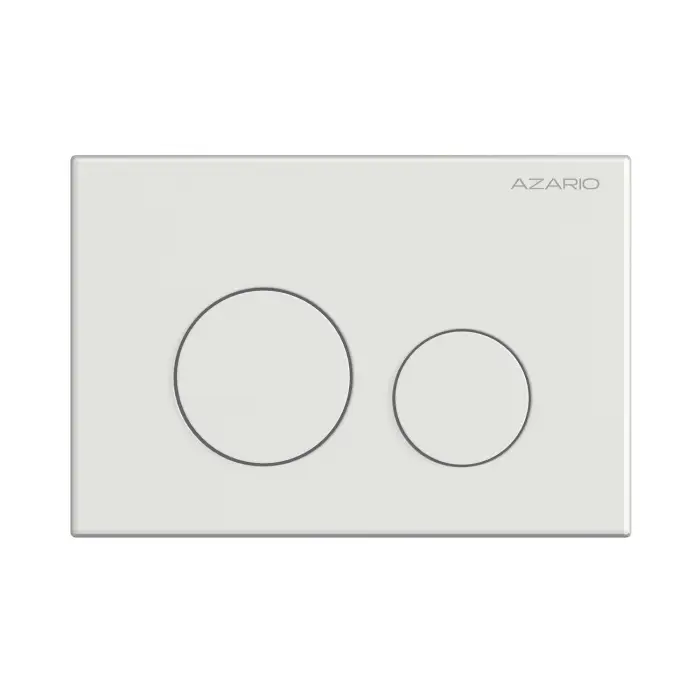 Кнопка смыва AZARIO механическая, двойной смыв, круглые кнопки, белый глянцевый (AZ-ИУ00010)