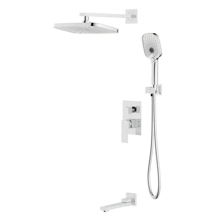  Душевая система Azario Reusa встраиваемая, с изливом, хром (AZ-K7367)