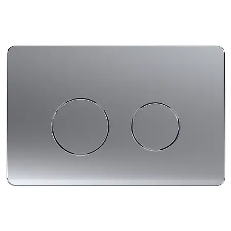 Кнопка смыва AZARIO двойная, круглая, цвет хром матовый (AZ-8200-0083/AZ-P57-0110)