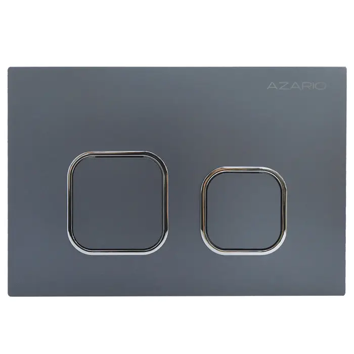 Кнопка смыва AZARIO NEW-TS механическая, двойной смыв, квадратные кнопки, ABS пластик, сатин (AZ-ABS-002-GG)
