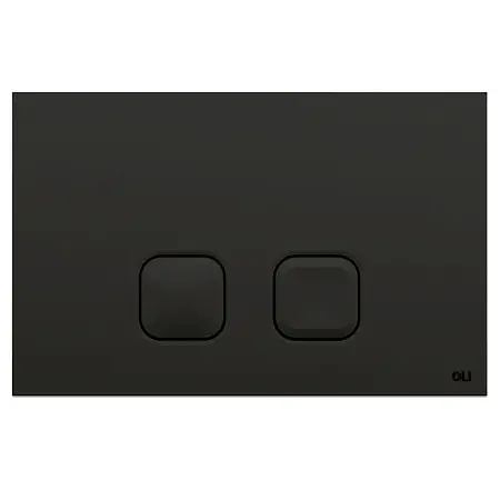 Кнопка смыва OLI PLAIN механаническая, двойная , пластик, черная (CG26000070829)