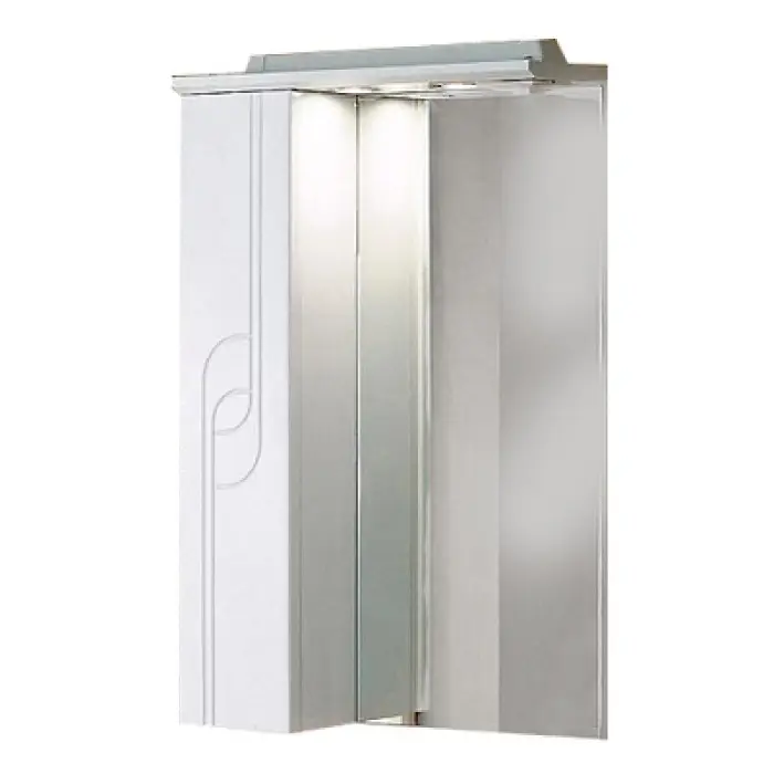 Зеркало-шкаф AQUATON ПАНДА-50 с подсветкой, левое, белое (1A007402PD01L)