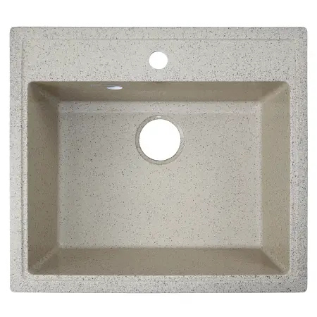 Кухонная мойка AZARIO Onda 565x505x200 искусственный мрамор, сифон в комплекте, цвет песочный (CS00105222)