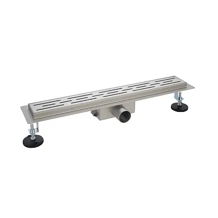 Душевой лоток AZARIO 700 мм, D40(50), металлическая перфорированная решетка, металлический желоб, гидрозатвор (AZT2FT01700)