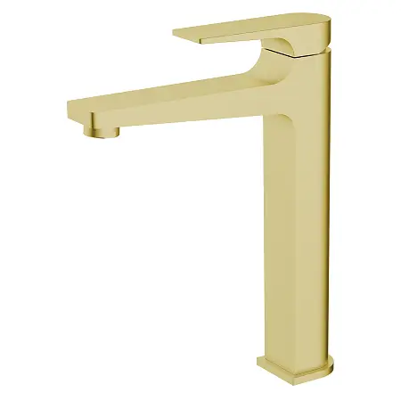 Смеситель для раковины-чаши Azario Arida высокий, керамический картридж, золото матовое (AZ-K9054MG)