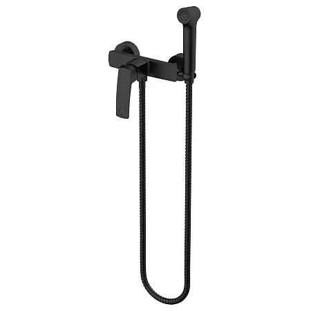 Гигиенический душ Azario Conda со смесителем, керамический картридж, шланг 150 см, черный матовый (AZ-K2511B)