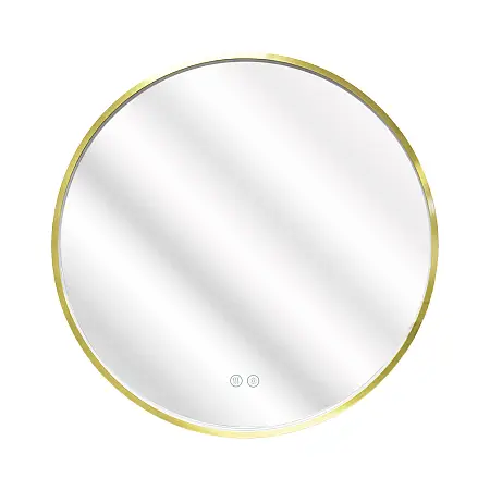 Зеркало с подсветкой в ванную Azario Димион 700х700х45 АZ-LED011025 цвет золотой матовый