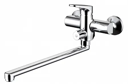 Смеситель для ванны Bravat Eler с длинным изливом, Хром (F6191238CP-01L-RUS )