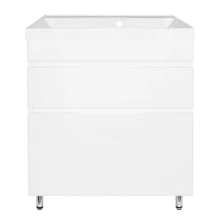 Комплект Azario Тумба Эстима 70/2Н 695х447х850 напольная, с раковиной Астория 70, белый глянцевый (CS00094594)