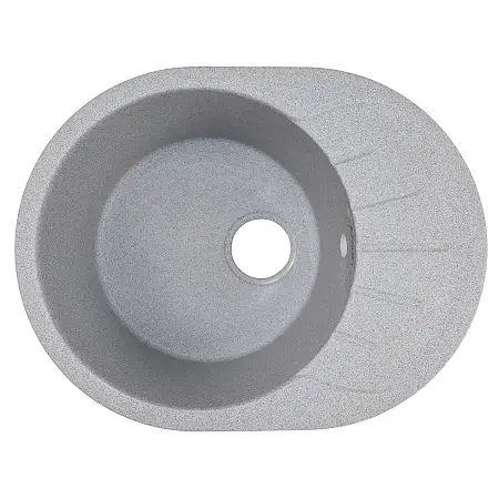 Кухонная мойка AZARIO Canto 570x440x190 искусственный мрамор, с "крылом", сифон в комплекте, цвет серый (CS00105248)