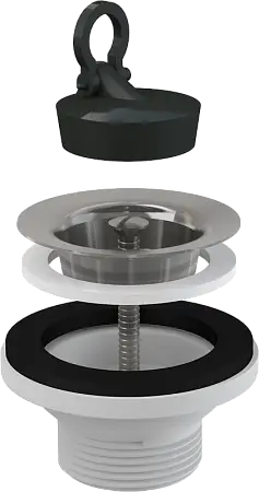 Водослив для раковины Alcadrain 5/4" с нержавеющей peшeткой, 63 мм (A31)