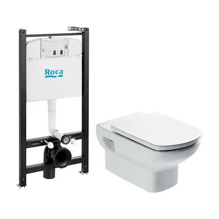 ПЭК: Roca DAMA SENSO NEW унитаз + тонкое сиденье с микролифтом + инсталляция DAMA SENSO NEW