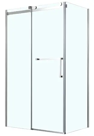 Душевое ограждение Azario VANCOUVER 800х1200х2000 L, без поддона, прозрачное стекло 8 мм, цвет профиля серебро (AZ-NKF1131 L 800)