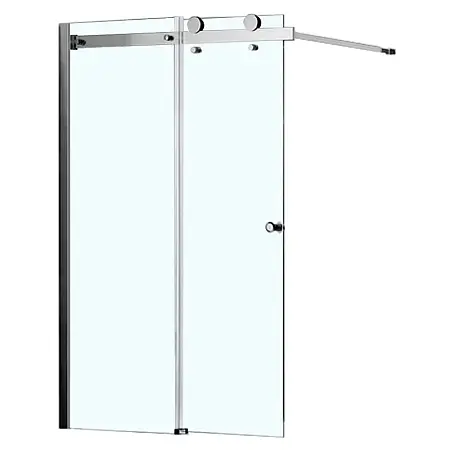 Шторка для ванны Azario CARLEON 100х150 раздвижная, прозрачное стекло 6 мм, цвет профиля хром (AZ-NKB6121 1000)