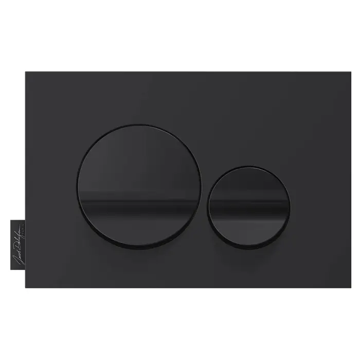 Клавиша смыва Jacob Delafon пластик, цвет матовый черный, глянцевый черный (E20859-7-BMT)