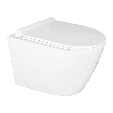 Унитаз подвесной Azario Nova 360х480х360 безободковый, с ультратонким сиденьем микролифт (AZ-2217)