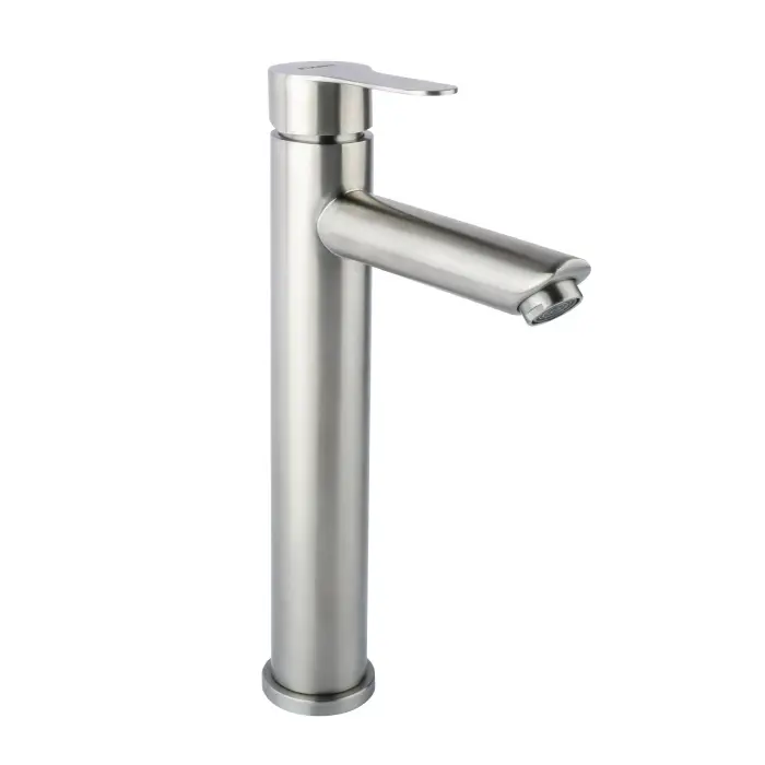 Смеситель для раковины-чаши Fixsen NORDIC высокий излив, однорычажный, керамический картридж, сатин (FX-8809N)