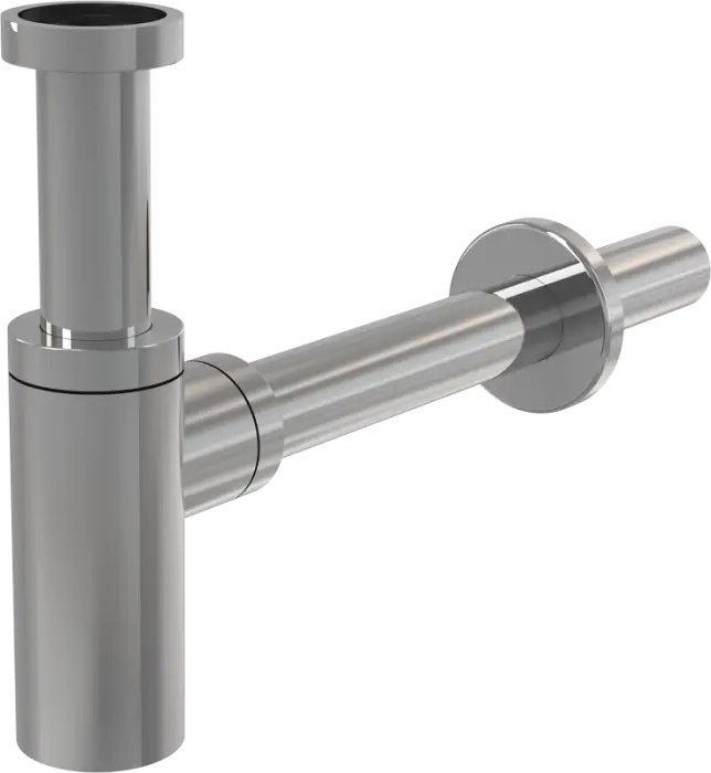  Сифон для раковины Alcadrain DESIGN 32 мм, цельнометаллический, хром (A400)