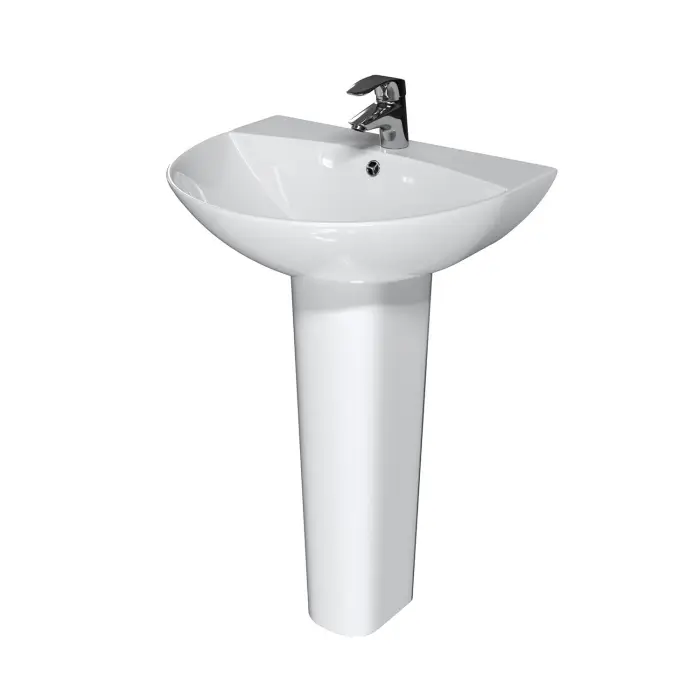 Раковина Azario VIADA 560х470х805 на пьедестале, белый (AZ-5001)