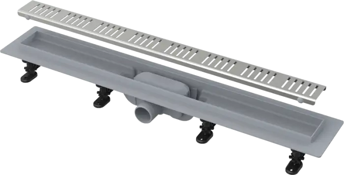 Душевой лоток Alcadrain Simple с решеткой, хром (APZ10-650M)