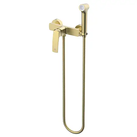 Гигиенический душ Azario Conda со смесителем, керамический картридж, шланг 150 см, золото матовое (AZ-K2511MG)