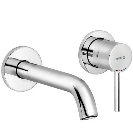 Смеситель для раковины KLUDI BOZZ  однорычажный, внешняя монтажная часть, излив 220 мм, хром (382450576)