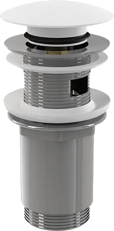 Донный клапан для раковины Alcadrain clik/clack 5/4, с переливом, хром (A390)