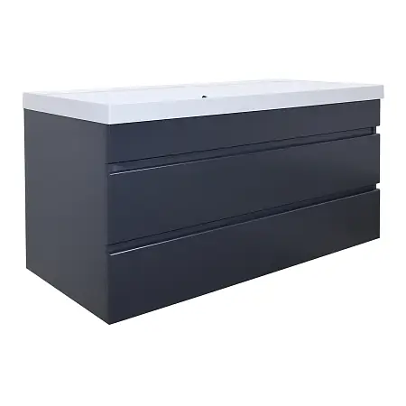 Комплект Azario Тумба Эстима 100/2 995х447х555 подвесная, с раковиной Астория 100, графит (CS00094586)